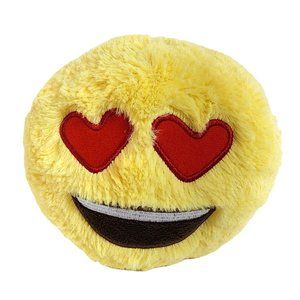 Emoji Heart Eyes Smiley Face Plush Soft Piggy Bank M.Z. Berger & Co Yellow Round